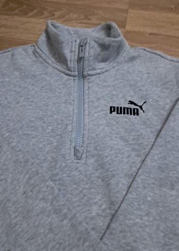 Puma Gri Fermuarlı Erkek Polar Sweatshirt - Görsel 2
