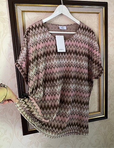 Missoni Desen Büyük Beden Bluz