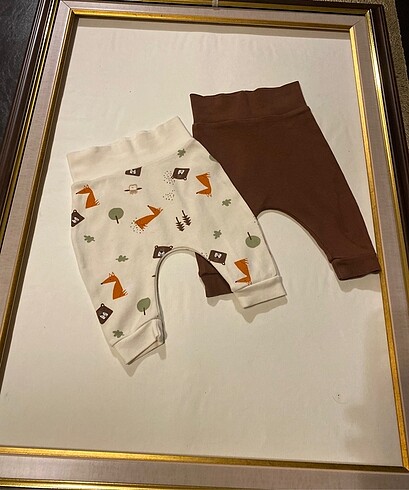 2'lli Pamuklu Bebek Pantolon
