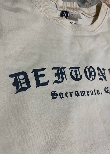 m Beden çeşitli Renk Bej Deftones Tişörtü