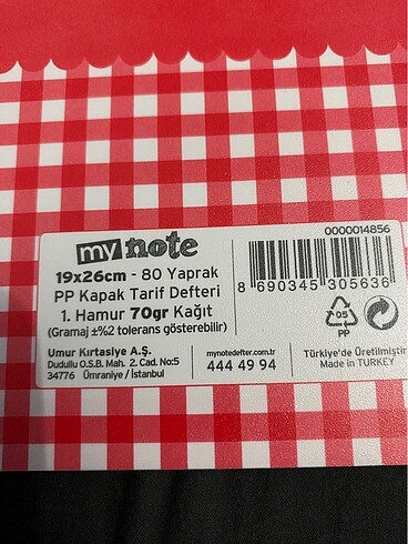 Beden Tarif defteri