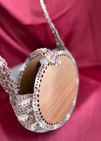 Yılan Desenli Örgü Bohem Kadın Çanta - Görsel 3