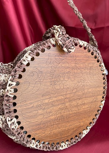 Yılan Desenli Örgü Bohem Kadın Çanta - Görsel 4