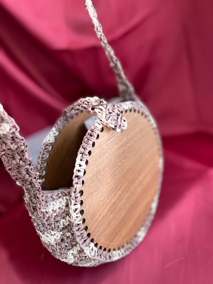 Yılan Desenli Örgü Bohem Kadın Çanta - Görsel 3