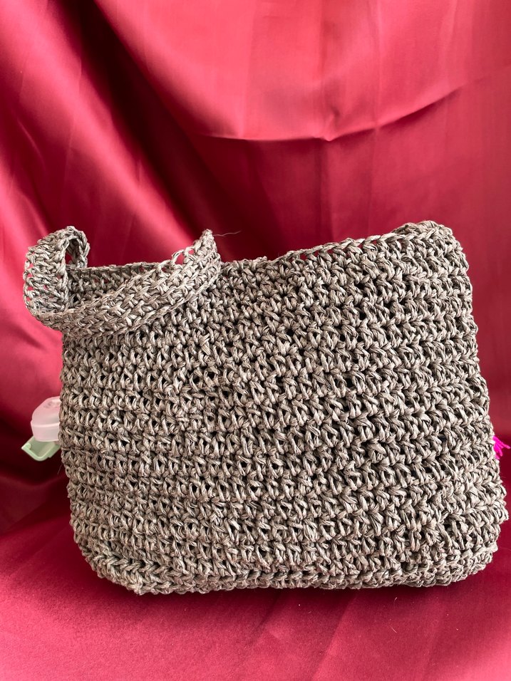 Kahve Örgü Bohem Kadın Çantası Püsküllü - Görsel 2