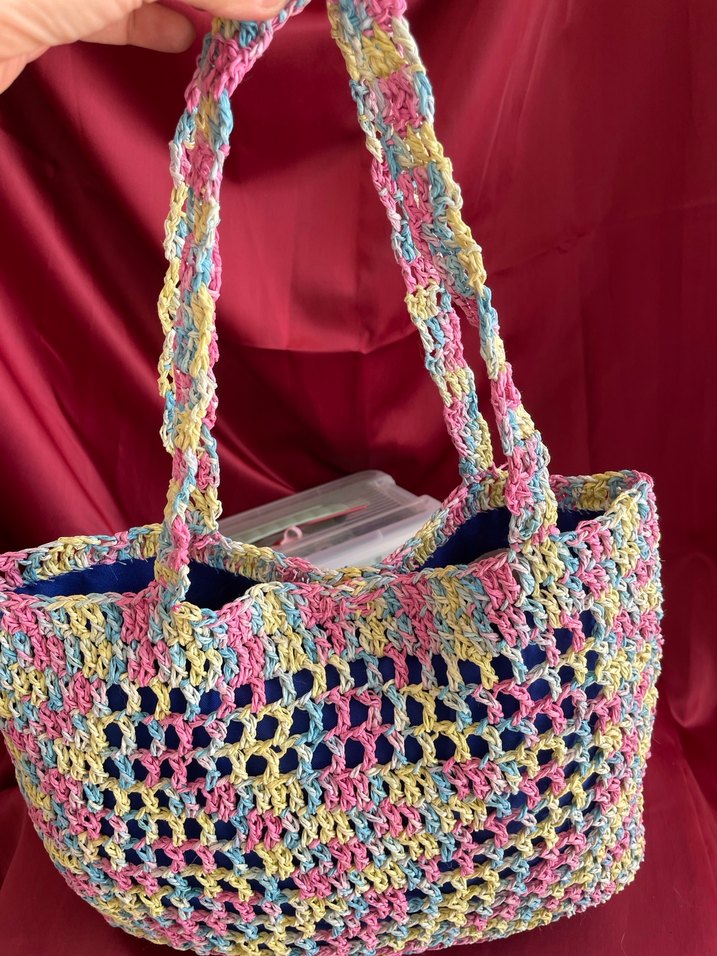 Renkli Örgü Bohem Kadın Çantası - Görsel 4