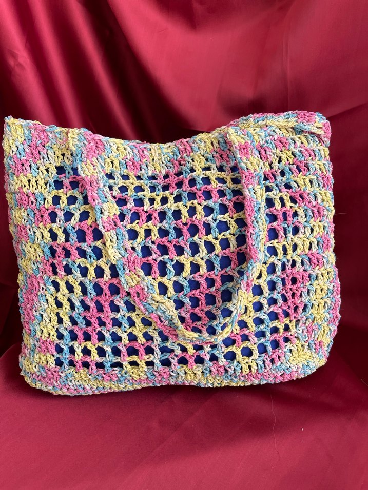 Renkli Örgü Bohem Kadın Çantası - Görsel 2
