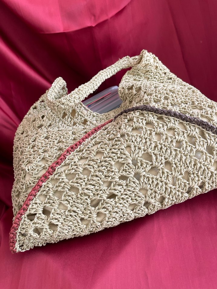 Dantel Detaylı Örgü Bohem Kadın Çantası - Görsel 3