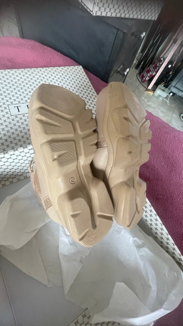 Sıfır,Tergan ,Parlak Platform Topuklu Kadın Spor Ayakkabı - Görsel 3