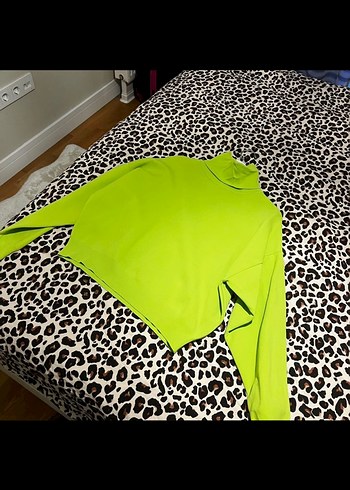 Yeşil Yüksek Yaka Kadın kazak - Görsel 2