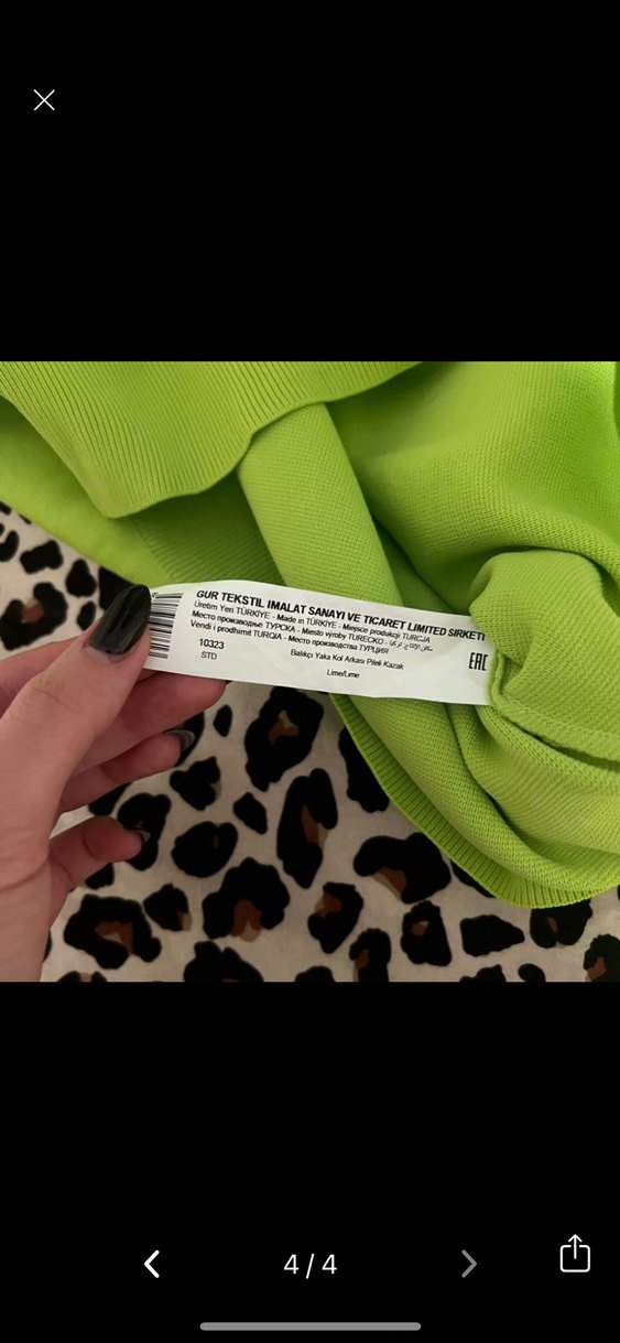 Yeşil Yüksek Yaka Kadın kazak - Görsel 4