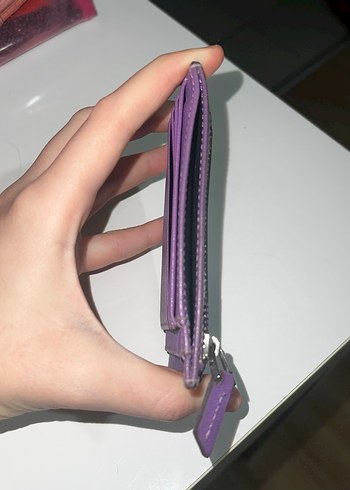 Kadın Mor Suni Deri Fermuarlı Cüzdan - Görsel 3