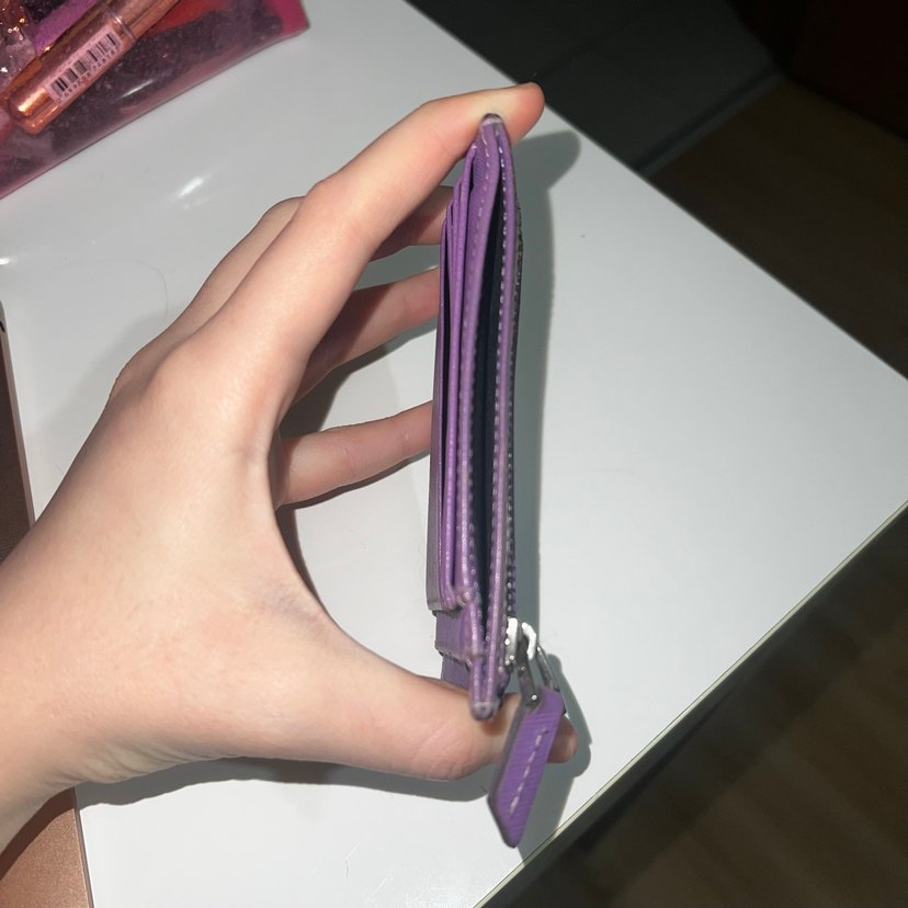 Kadın Mor Suni Deri Fermuarlı Cüzdan - Görsel 3