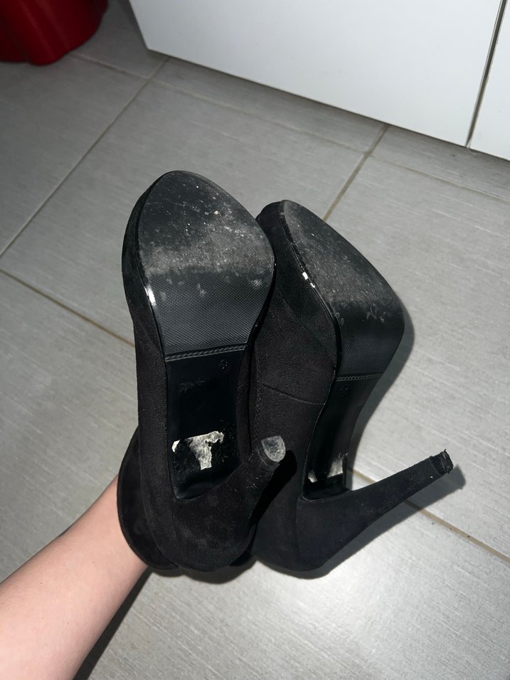 Siyah Süet Stiletto Topuklu Kadın Bot - Görsel 5