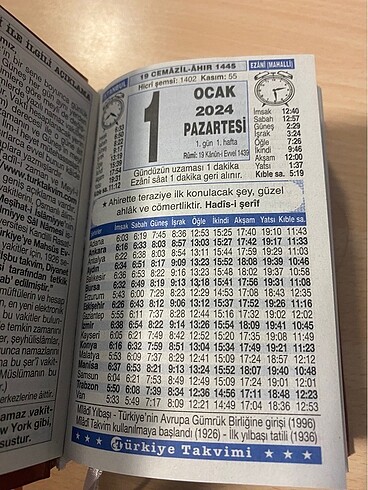  Ciltli 2024 Türkiye Takvimi
