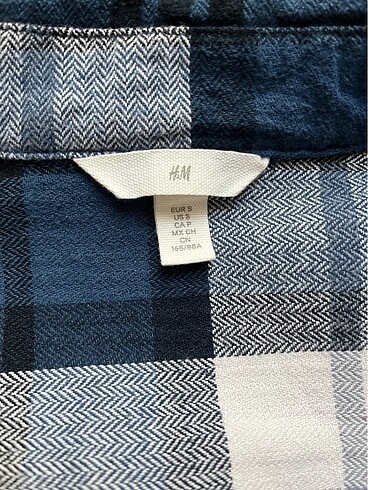 s Beden H&M Lacivert Kalın Kumaş Gömlek S