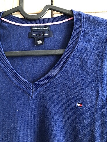Tommy Hilfiger Tommy hilfiger v yaka triko kazak