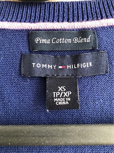 xs Beden Tommy hilfiger v yaka triko kazak