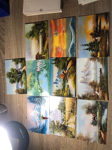 manzara fotografli vintage 10 lu kartpostal