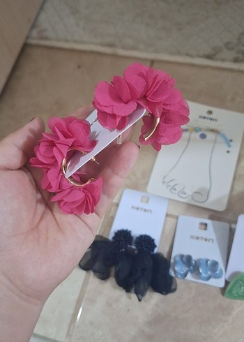 Renkli Boncuklu  Kadın Küpeler - Görsel 2