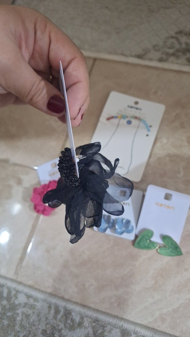 Renkli Boncuklu  Kadın Küpeler - Görsel 3