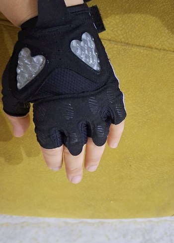 Yarı Parmak Siyah Biker Eldiven - Görsel 3