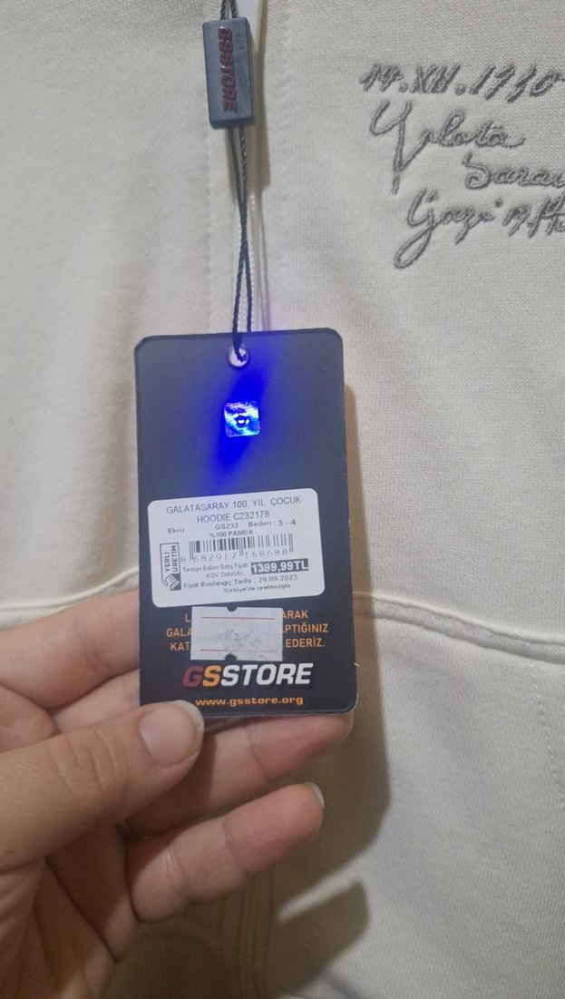 GS orjinal Beyaz Fermuarlı çocuk Sweatshirt - Görsel 5