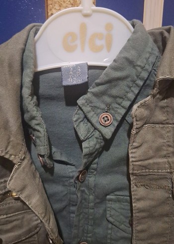 Düğmeli, Kısa Kollu Kamuflaj Denim Yelek - Görsel 3