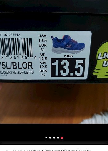 Mavi Erkek Çocuk Spor Ayakkabı skechers - Görsel 6