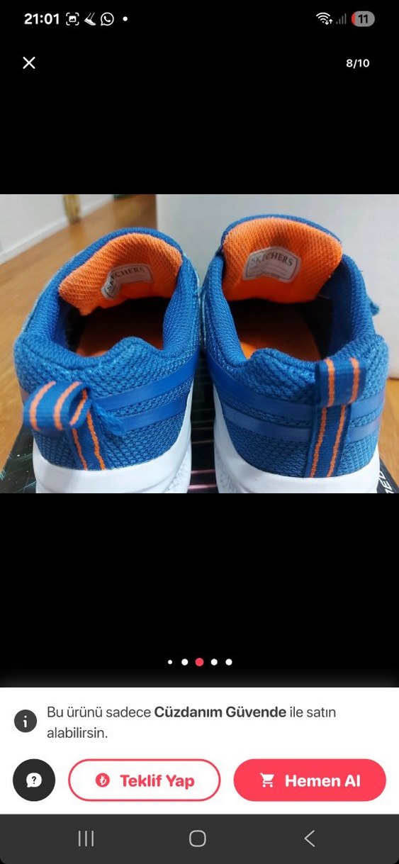 Mavi Erkek Çocuk Spor Ayakkabı skechers - Görsel 5