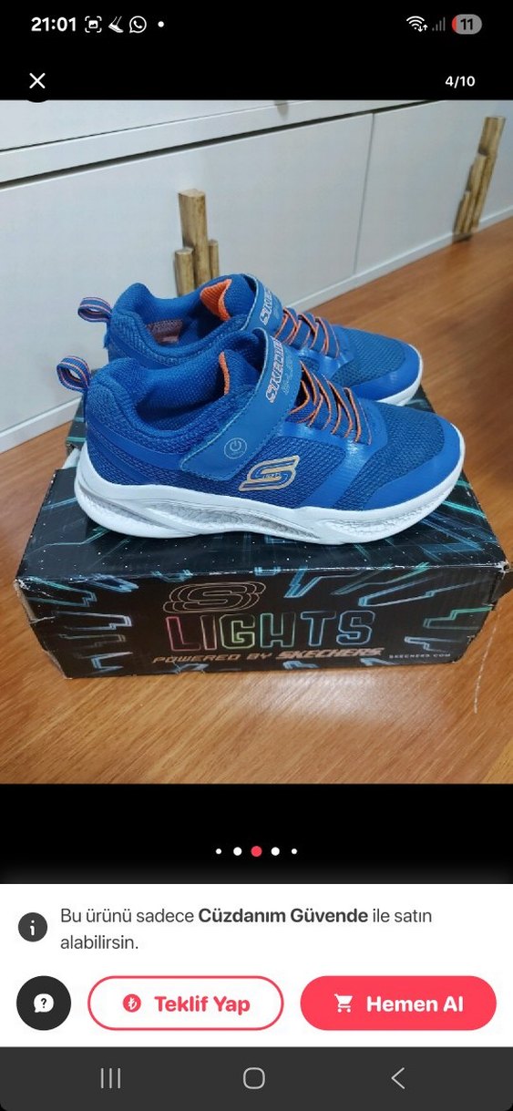 Mavi Erkek Çocuk Spor Ayakkabı skechers - Görsel 2