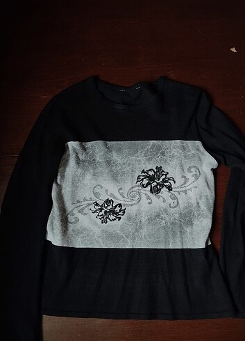 Diğer Siyah crop y2k bluz