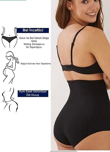 Diğer Yüksek Bel Lazer Kesim Rahim Toparlayıcı Slip Korse