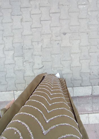 Abiye Uzun Kollu Drapeli Kadın Abiye Elbise