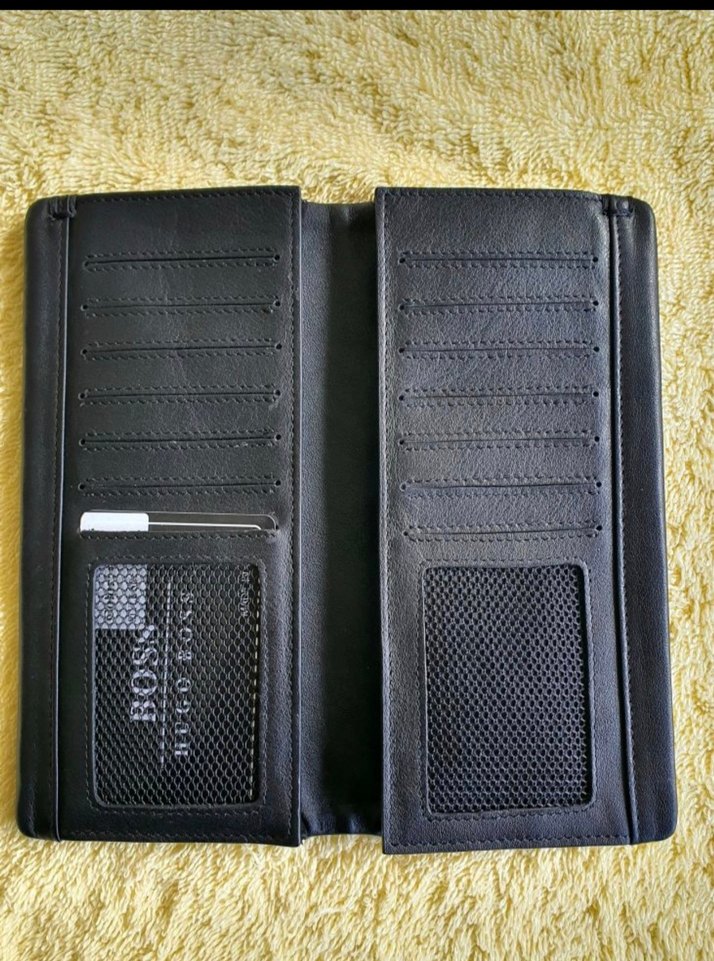 BOSS Parlak Siyah Erkek Cüzdan - Görsel 2