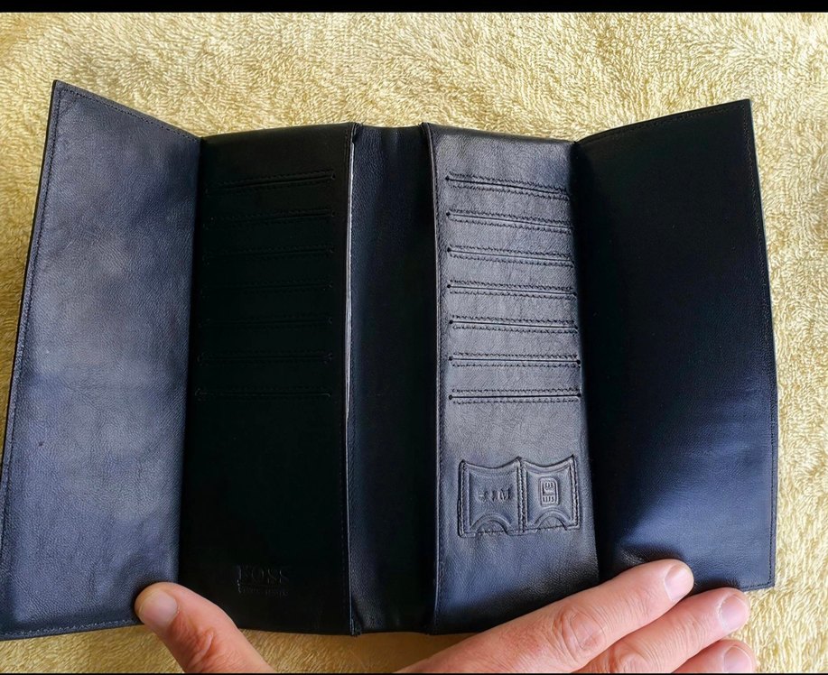 BOSS Parlak Siyah Erkek Cüzdan - Görsel 4