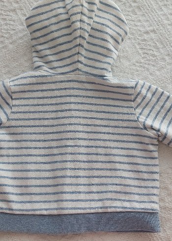 Kapüşonlu Düğmeli Erkek Bebek Sweatshirt hırka - Görsel 2