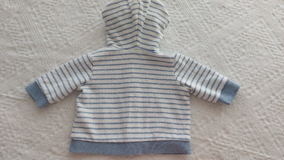 Kapüşonlu Düğmeli Erkek Bebek Sweatshirt hırka - Görsel 2