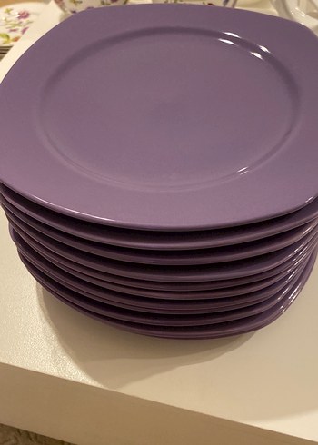 Pastel Mor Tabak seramik 12 adet - Görsel 3