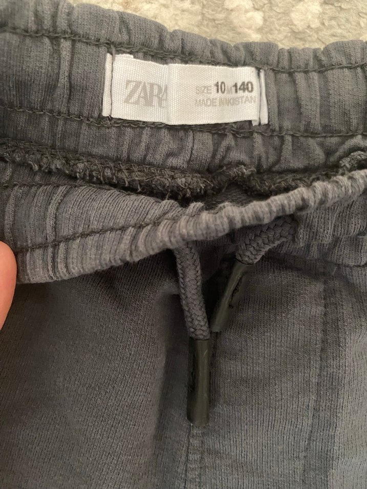 Erkek çocuk  Gri Kısa Kollu Rahat şortluTakım - Görsel 4