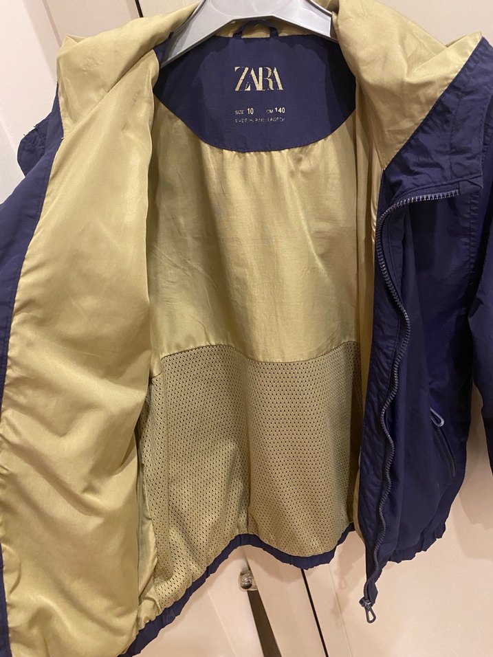 Erkek Çocuk Lacivert Fermuarlı yağmurluk ceket - Görsel 4