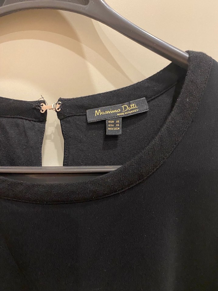 Siyah Midi Yüksek Yakalı Kolsuz Elbise - Görsel 2