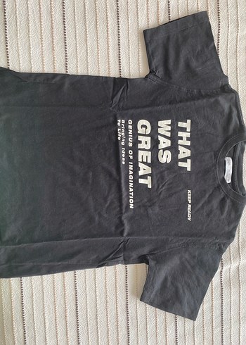 Siyah Baskılı Erkek çocuk Kısa Kollu Tişört