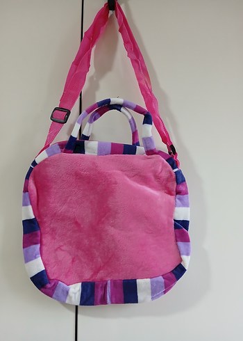 Renkli Pembe Peluş Çocuk Çantası - Görsel 2