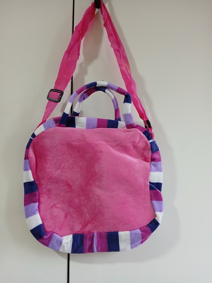 Renkli Pembe Peluş Çocuk Çantası - Görsel 2