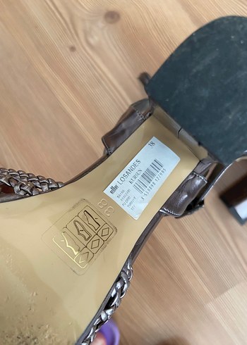 38 Beden kahverengi Renk Elle abiye füme ayakkabı