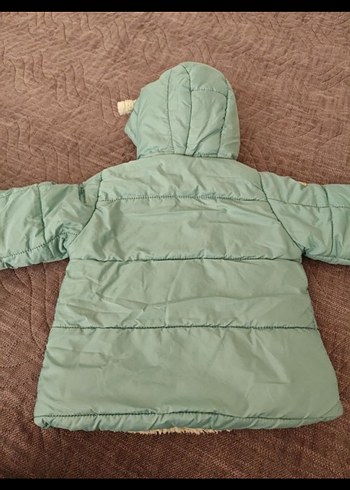 Çocuk Kapüşonlu Peluş Detaylı Mont - Görsel 2