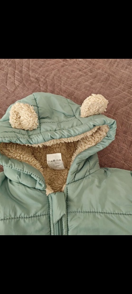 Çocuk Kapüşonlu Peluş Detaylı Mont - Görsel 4