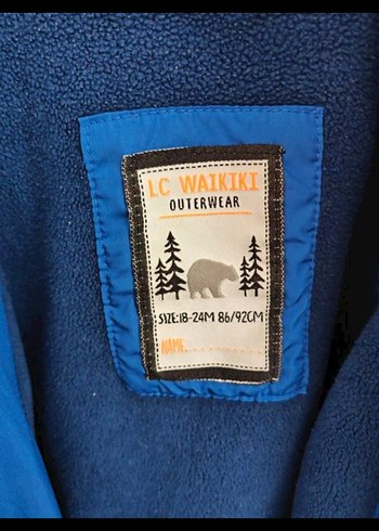 Erkek Çocuk Kapüşonlu Mavi Fermuarlı Rüzgarlık - Görsel 3