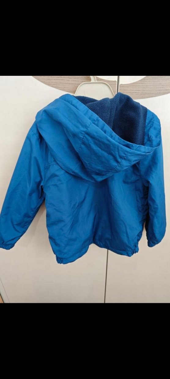 Erkek Çocuk Kapüşonlu Mavi Fermuarlı Rüzgarlık - Görsel 2